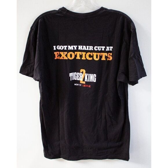 Tiger King Joe Exotic Carole Baskin Promo Crew Shirt Netflix Season 2 Size Large - Picture 3 of 5